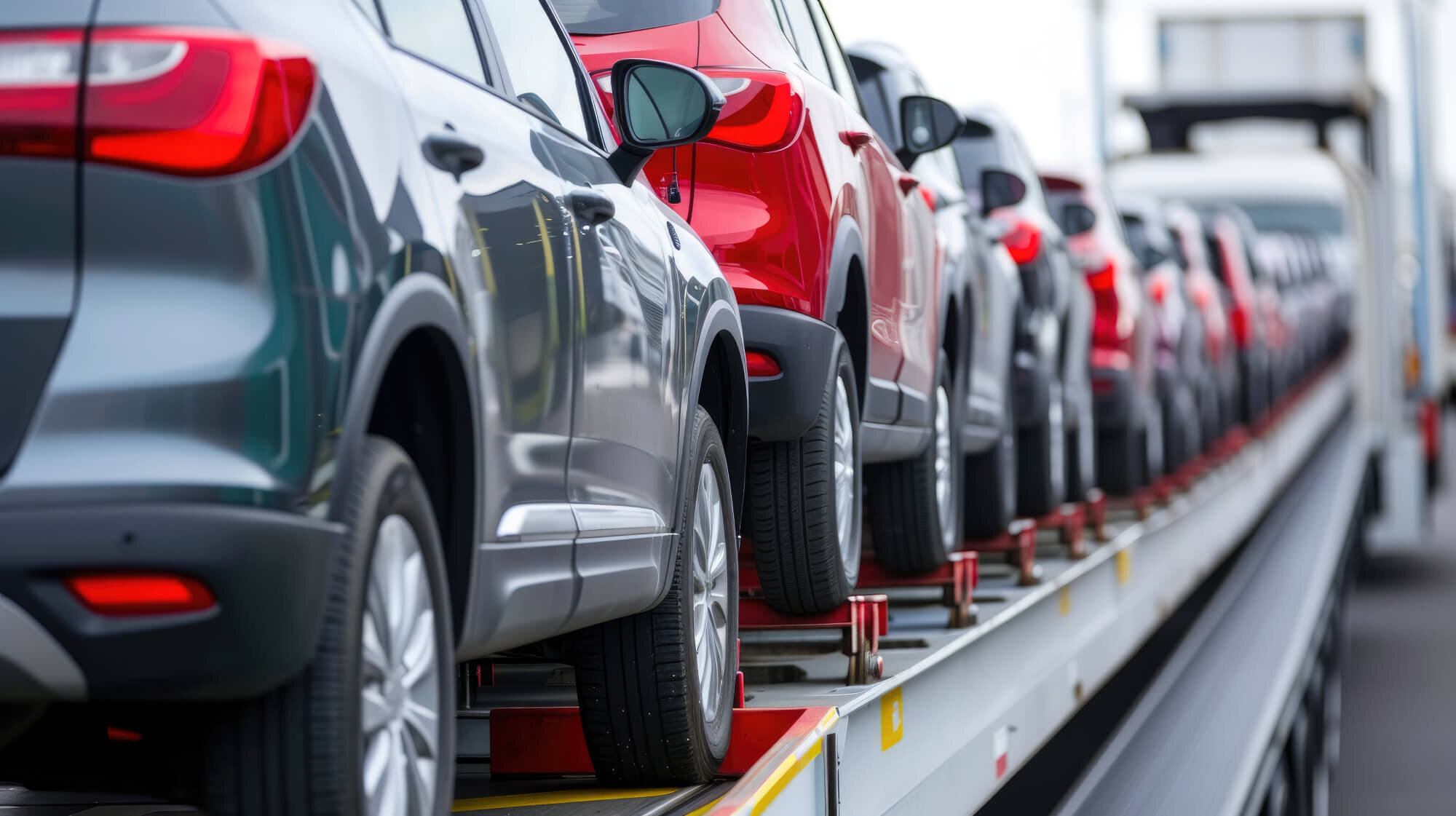 Auto-Transport auf einem LKW